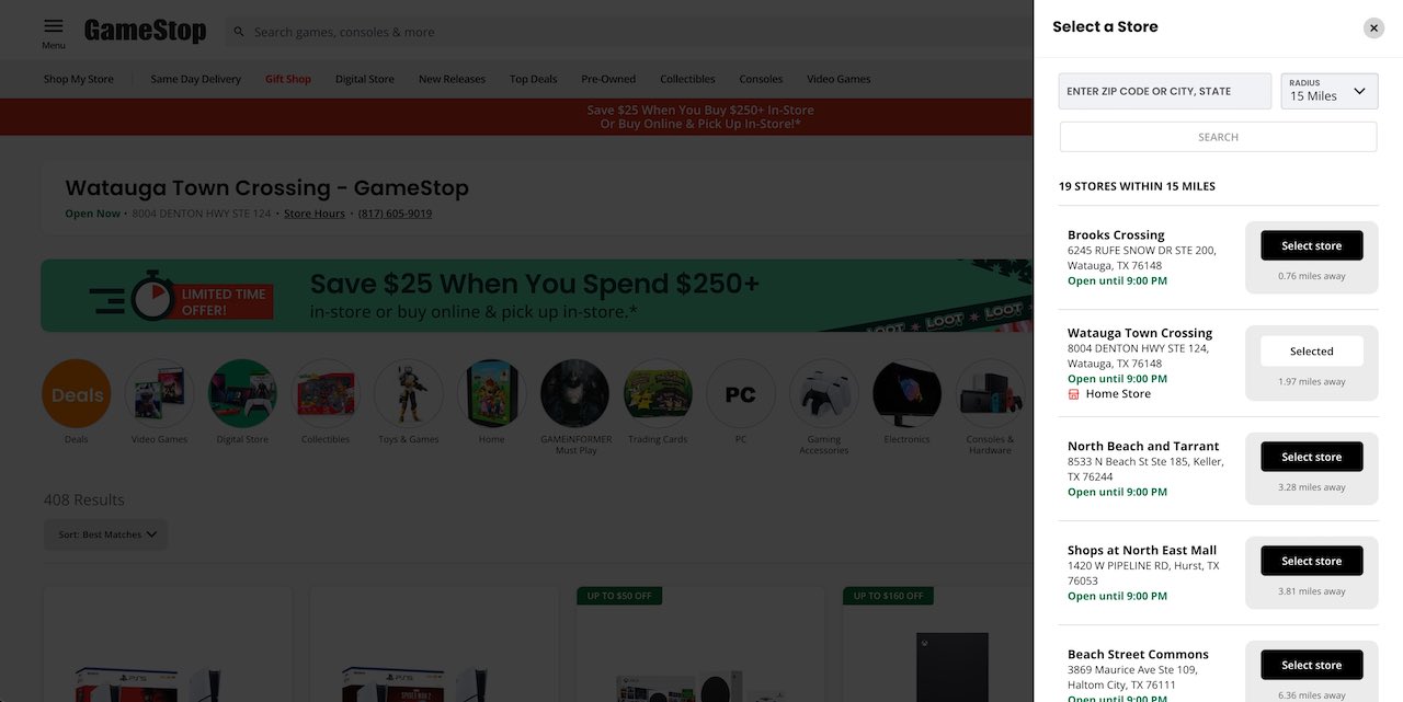 gamestop shop my store