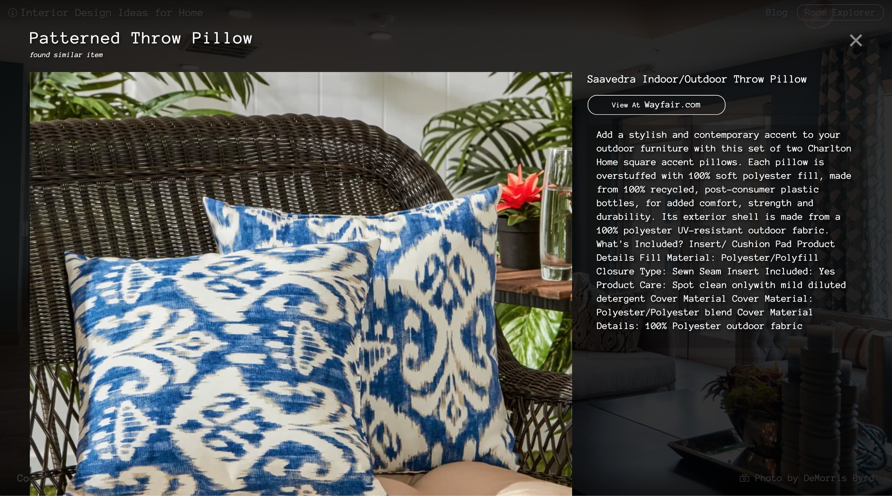 interior room product page