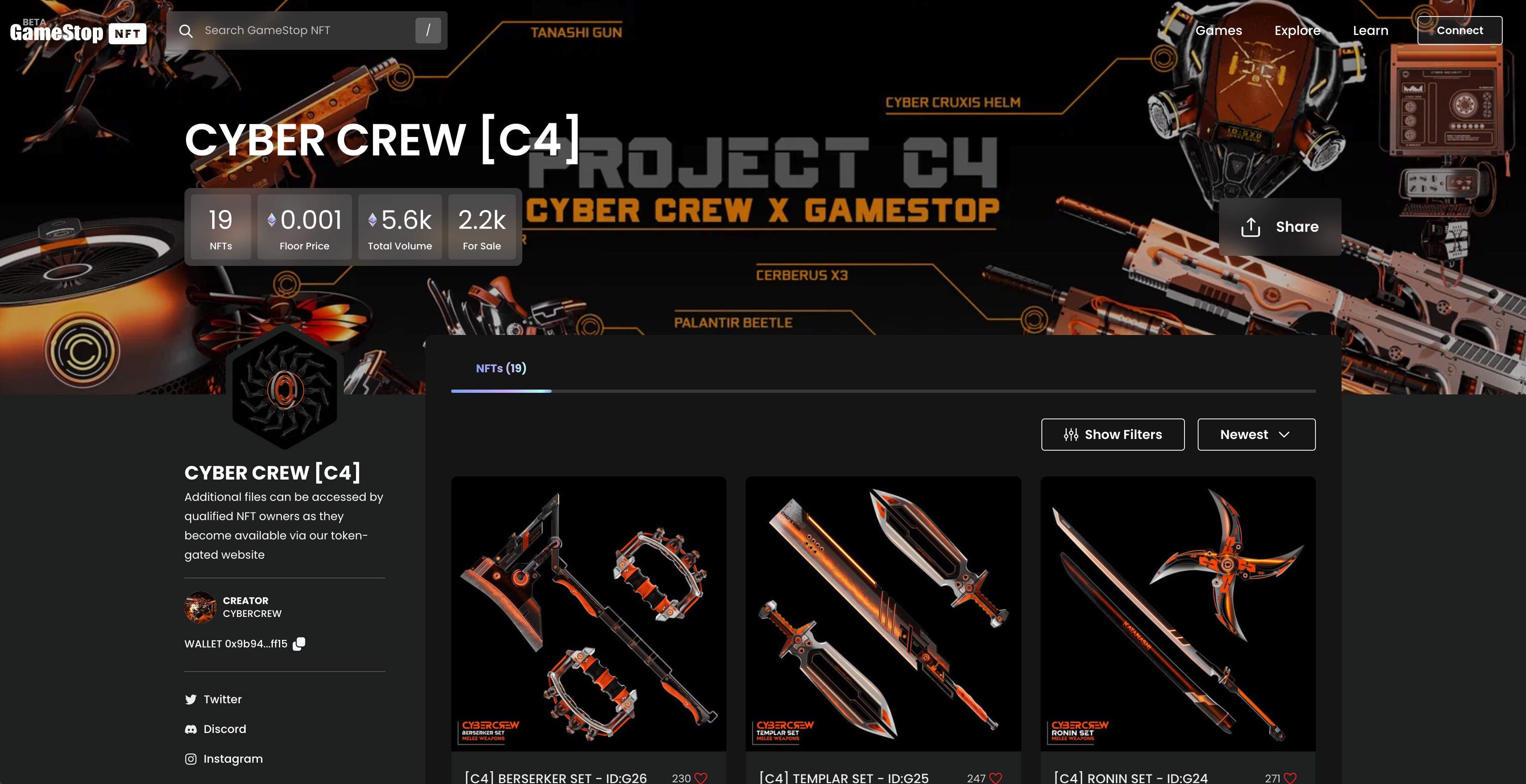 nft collection page